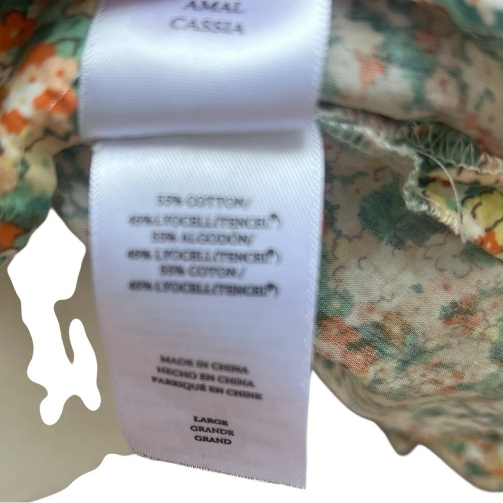 Rails Amal Cassia Tie Neck  Floral‎ Blouse Size Large Boho - Picture 7 of 7